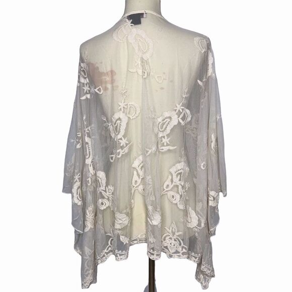 LUNA CHIX Boho lace kimono cardigan size S/M - Picture 8 of 11